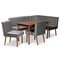 Baxton Studio Dining Nook, 47.25 W, 27.75 H, Wood, Grey/Walnut Brown 214-11960-11959-11959-9305-ZORO - alternate 5